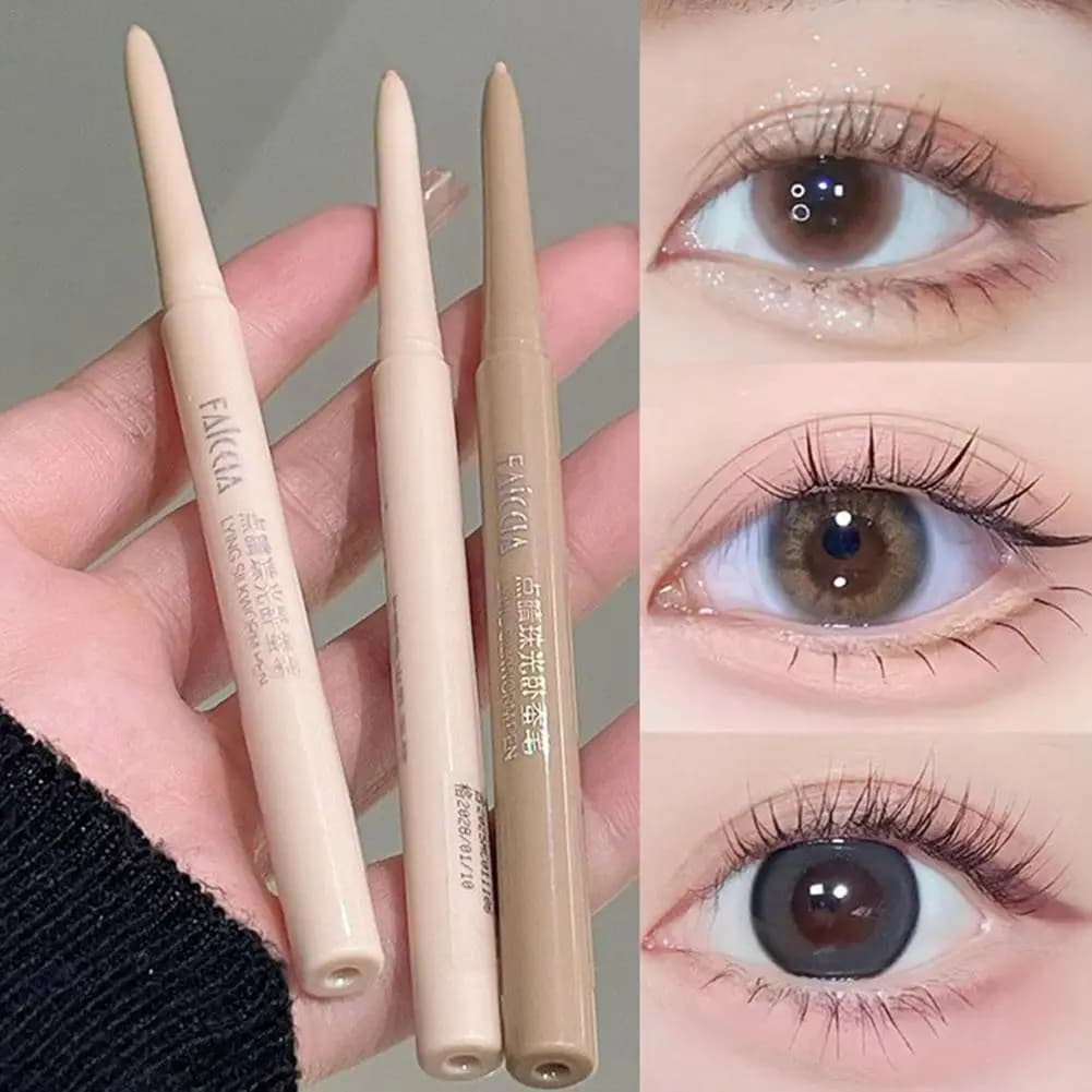 Affascinante brillante sdraiato baco da seta matita eyeliner opaca impermeabile duraturo evidenziatore ombretto glitter liquido liner occhi pencile