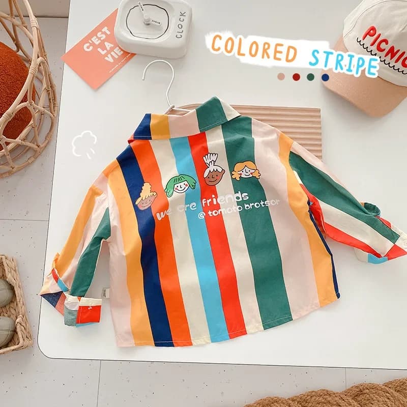 Nuova Camicia Autunnale a Righe per Ragazzi, Manica Lunga, Moda Bambino, Uniforme Scolastica per Bambini e Ragazzi