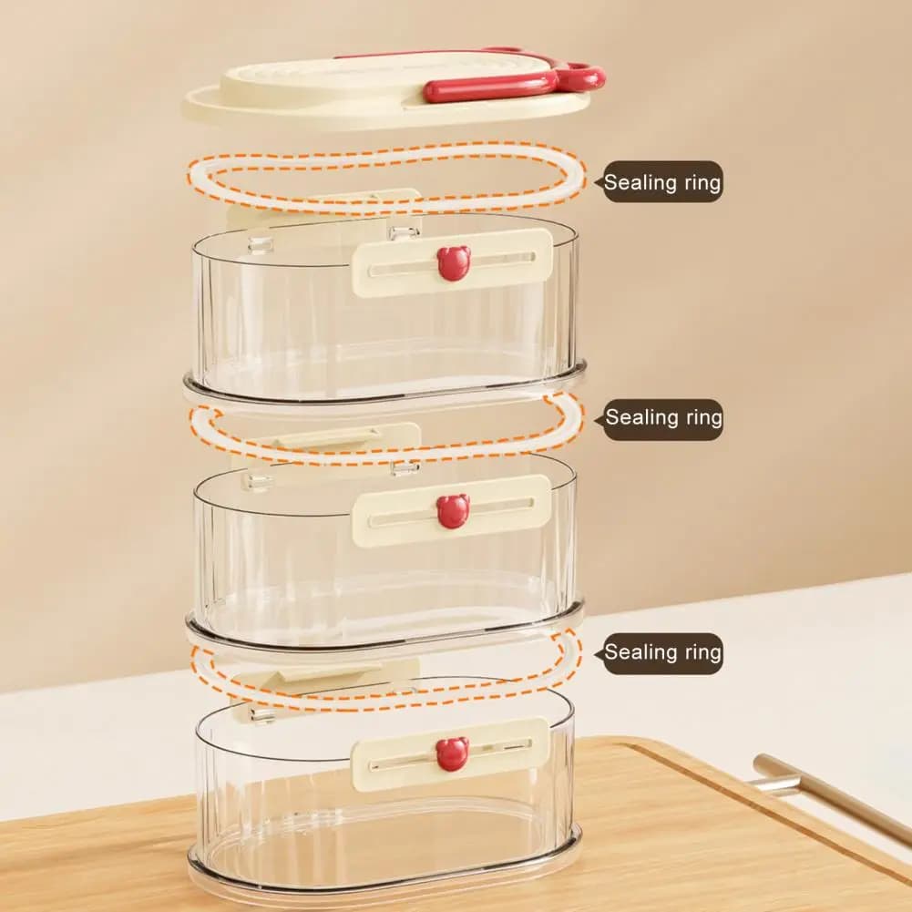 3/4/5 pezzi scellato scatola di immagazzinaggio delle spezie set compatto impilato set di barattoli da cucina contenitori trasparenti per la conservazione delle spezie organizzatore del cassetto delle spezie