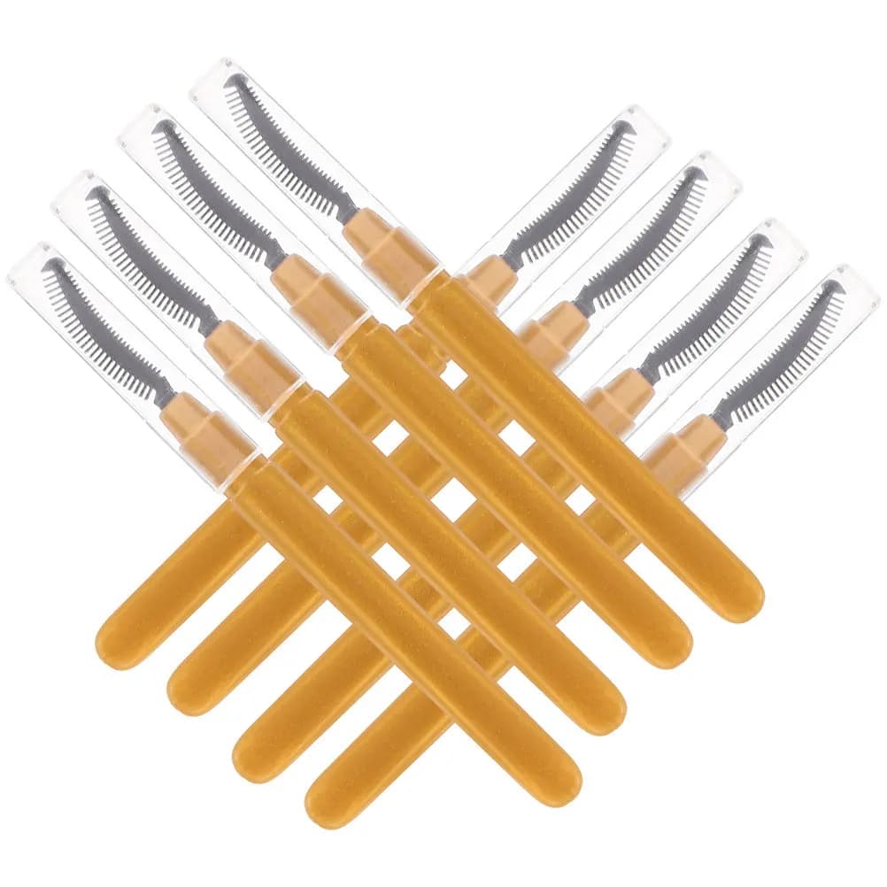 Set di 8 Spazzole in Silicone per Ciglia con Coperchio, per Applicazione Mascara, Separazione Ciglia, Strumento per Trucco Occhi, Ideale per Viaggi