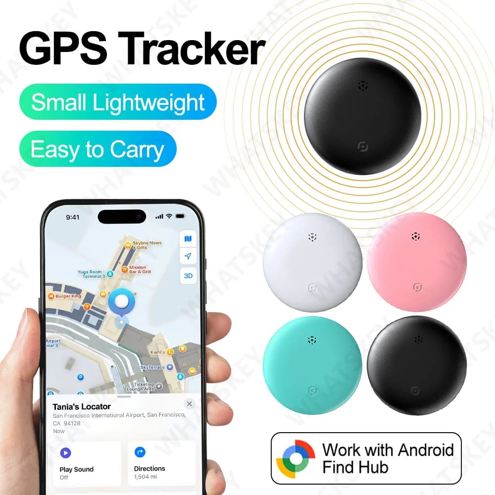 1-2 pezzi Localizzatore anti-smarrimento Android Funziona con Google Trova Hub Localizzatore di etichette intelligenti Bluetooth impermeabile per portachiavi Localizzatore remoto