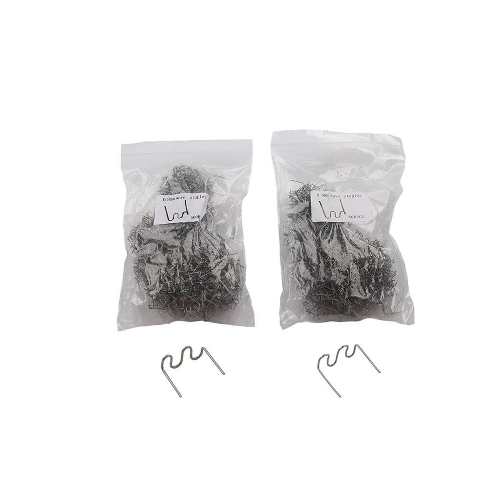 100 pz. Punti di Saldatura 0.6/0.8mm, Graffette per Saldatrice a Caldo, Kit Riparazione Paraurti Auto, Accessori di Ricambio per Utensili di Riparazione Plastica