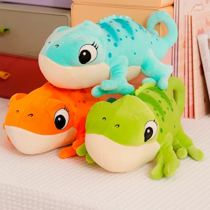 1PC 30 centimetri Del Fumetto Reale Come Lucertola E Camaleonte Giocattoli di Peluche Simulazione Creativa Animale Rettile Farcito Cuscino Regali