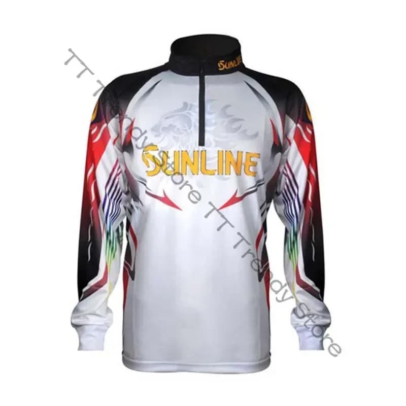 2023 New Plus Size Fishing Shirt Summer Fishing Sunscreen Breathable Quick-drying Anti-UV Long-sleeved Fishing Blouse Men