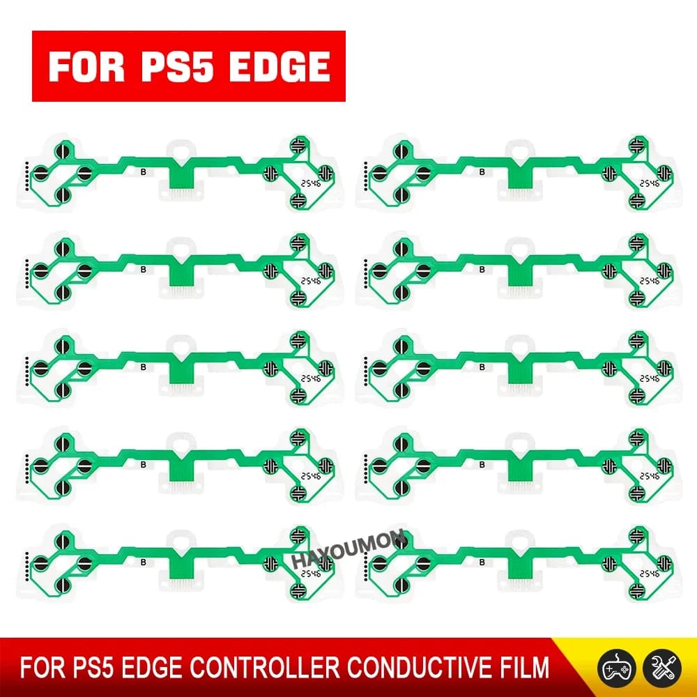 Pellicola conduttiva da 10/20/50 pezzi per controller PS5 Edge, cavo flessibile conduttivo per impugnatura PS5 Edge, accessorio per la riparazione di guasti ai tasti.