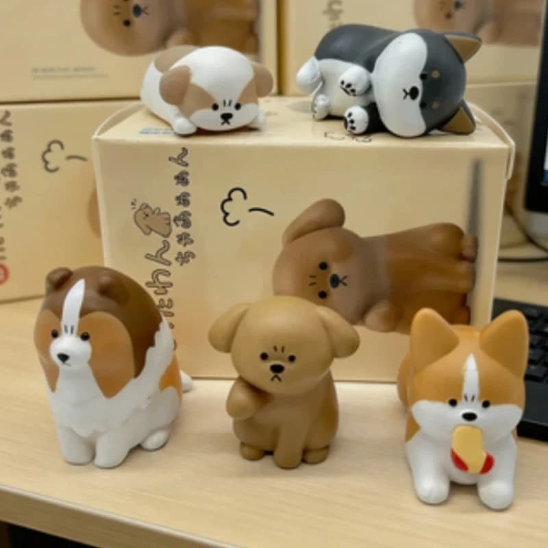 Nuovi Prodotti in Stock: Scatola a Sorpresa Angry Dog - Decorazione da Tavolo Carina e Adorabile, Cane Shiba Corgi, Regalo Festivo