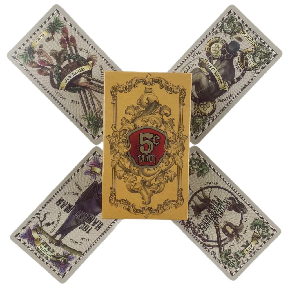 5 Cent tarocchi A 82 Deck Oracle English Visions divinazione Edition Borad passato presente Future Playing Games