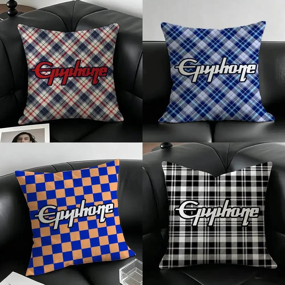 Brand Epiphone Cushion Cover Natural Linen Pillowcase Set, All-in-One Decor for Sofa, Bedroom & Chair