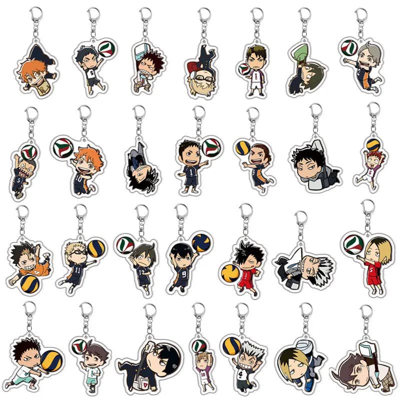 Anime Pallavolo Portachiavi in acrilico Zaino appeso Portachiavi Ciondolo Shoyo Hinata Kozume Kenma Accessori decorativi Ornamento Giocattolo