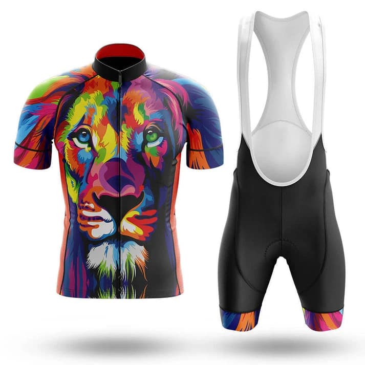 Abbigliamento da Ciclismo Estivo per Uomo, Completo Sportivo MTB con Pantaloncini 19D e Gel, Set Jersey e Salopette per Bici da Strada