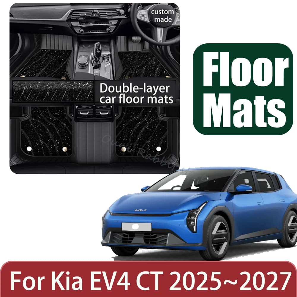 Tappetini in Pelle per Auto Kia EV4 CT 2025~2027 2026, Tappeti Antigraffio, Protezione Interna, Accessori