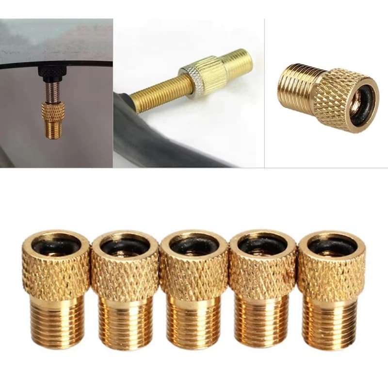 Adattatore per valvola bici da 5/10/15/20/25/30 pezzi, adattatore convertitore con anello di tenuta in rame per pompa bici da strada, strumento di riparazione