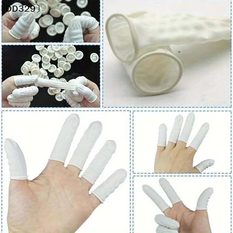 80/200 pezzi di copridita in lattice altamente elastico e resistente all'usura, copridita in gomma, coperture protettive per dita, protezione medica elettronica〔DD329〕