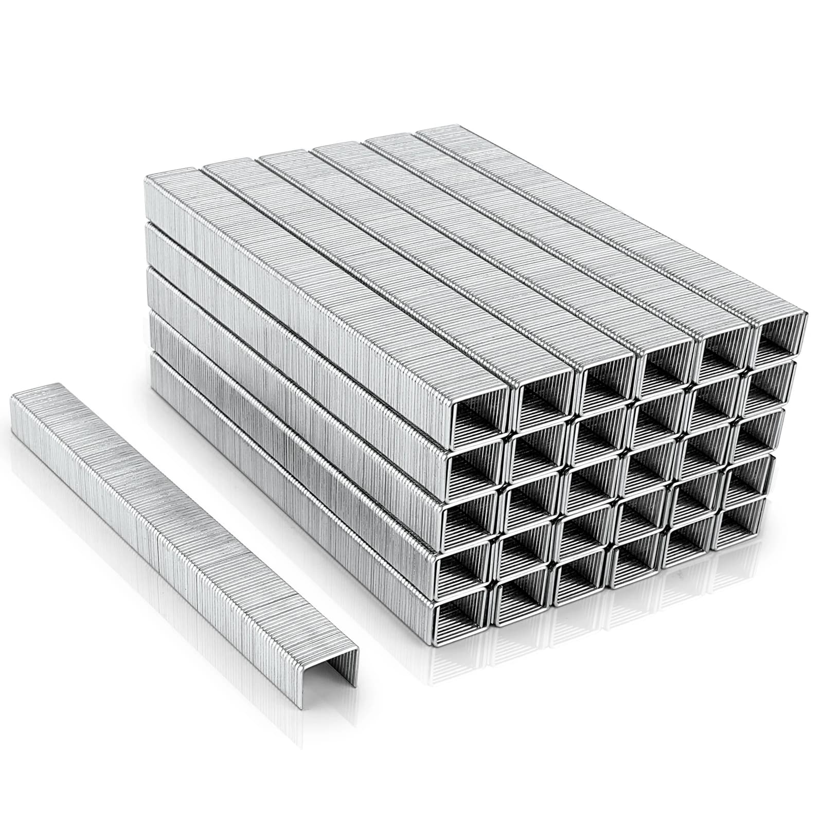 Graffette in filo zincato calibro 21, serie Fine code nail 80, lunghezza gamba 10 mm, per pistola sparagraffette pneumatica
