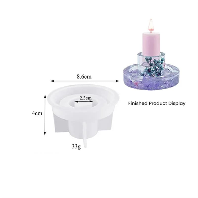 L74A 3Pcs Casting Mould Candle Holder,Silicone Mould Candle Holder,Candlestick Silicone Mold,DIY Silicone Moulds for Concrete