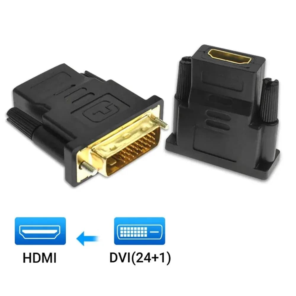 Adapter from DVI to HDMI DVI 24 + 1 to HDMI compatible plated plug DVI male to HDMI compatible video converter for HDTV PC projector