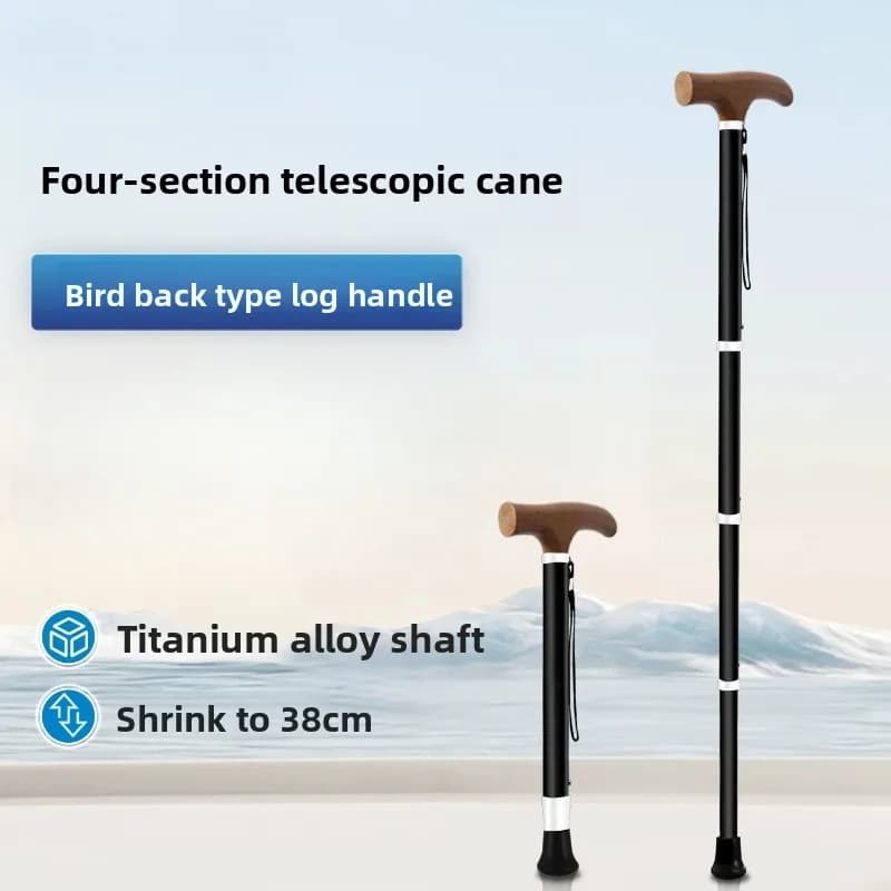 Trekking Pole Telescopic Walking Stick Adjustable Handle Titanium Aluminum Alloy Extendable Self Defense Trekking Poles Canes