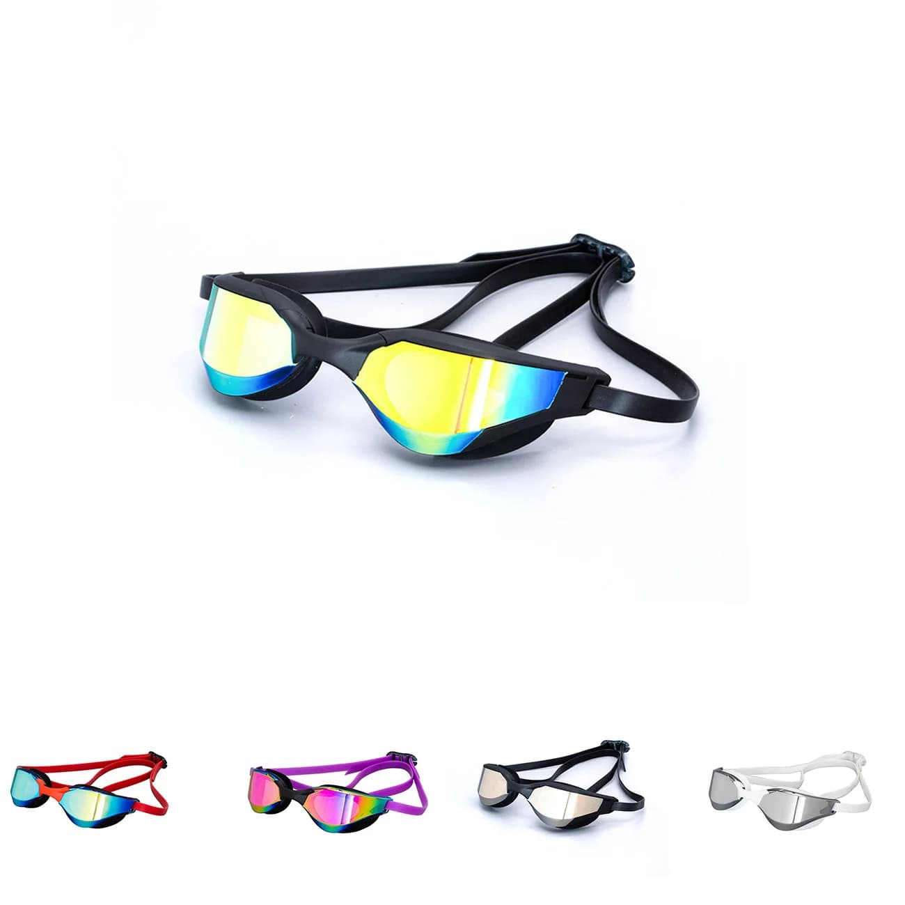 2022 professional swim glasses for adults waterproof racing glasses for men Cool Silver Plated Swimming Equip Wholesale