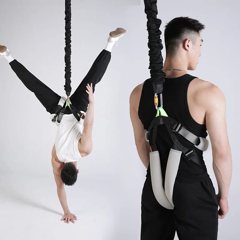 Factory Wholesale Aerial Yoga Bungee Rope Cord With Carabiner Hook for Jumping Dance Fitness Workout Equipment