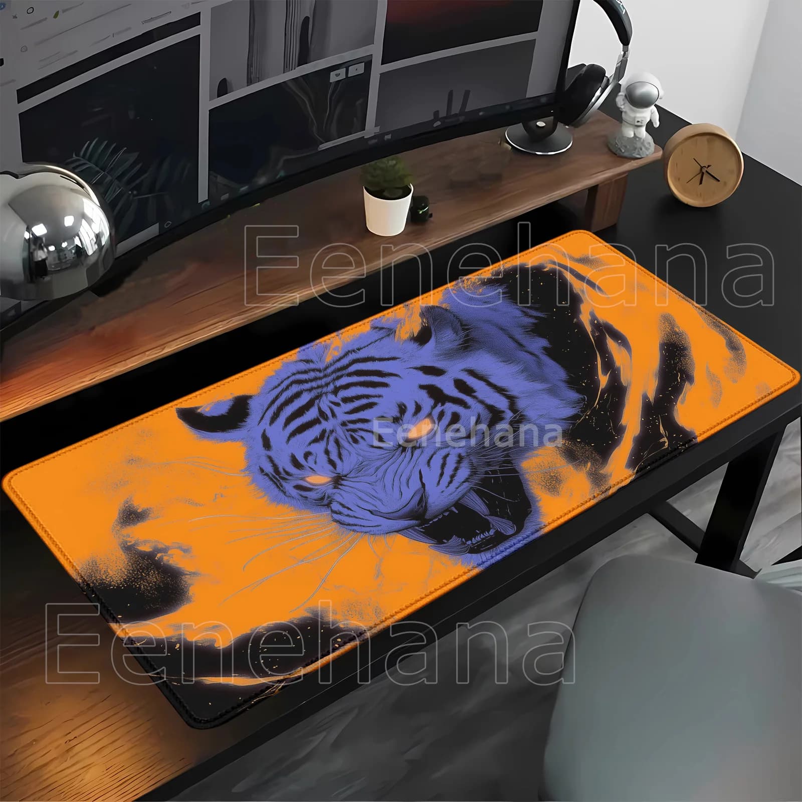 Tappetino per mouse Art Design Tiger, tappetino per mouse grande 400X900mm, tappetini da gioco, tastiera per PC, accessori per ufficio XXL, tappetino da scrivania con stampa HD
