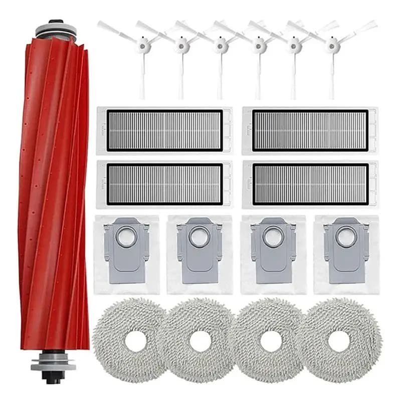 AEE6 - Accessori per aspirapolvere Roborock Q Revo / P10 A7400RR: Spazzola principale, spazzola laterale, filtro HEPA, panni lavapavimenti, sacchetti raccoglipolvere