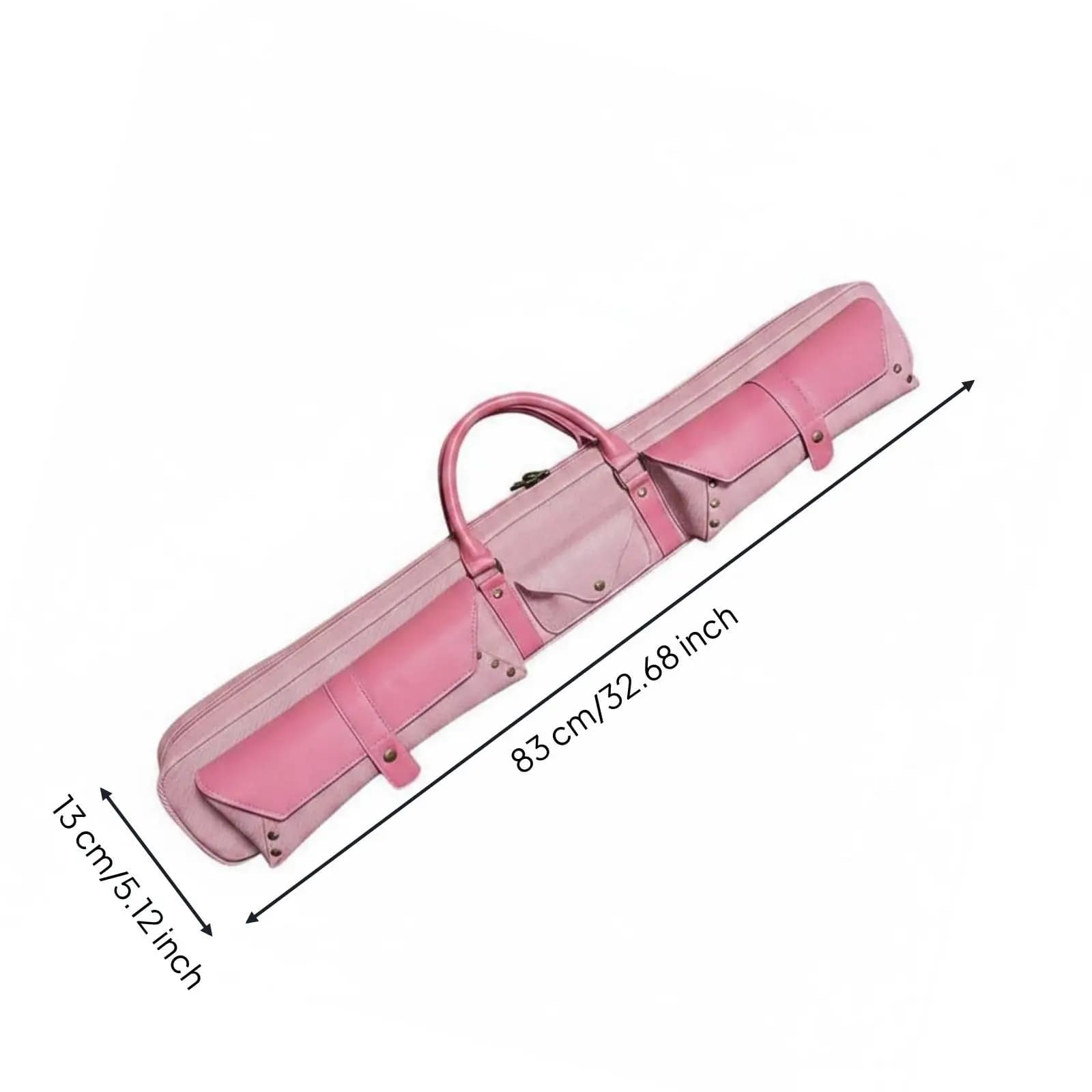 Billiard Cue Storage Case 6 Holes Waterproof Nylon Pool Stick Bag with Top Handle and Shoulder Strap for Snooker Accessories