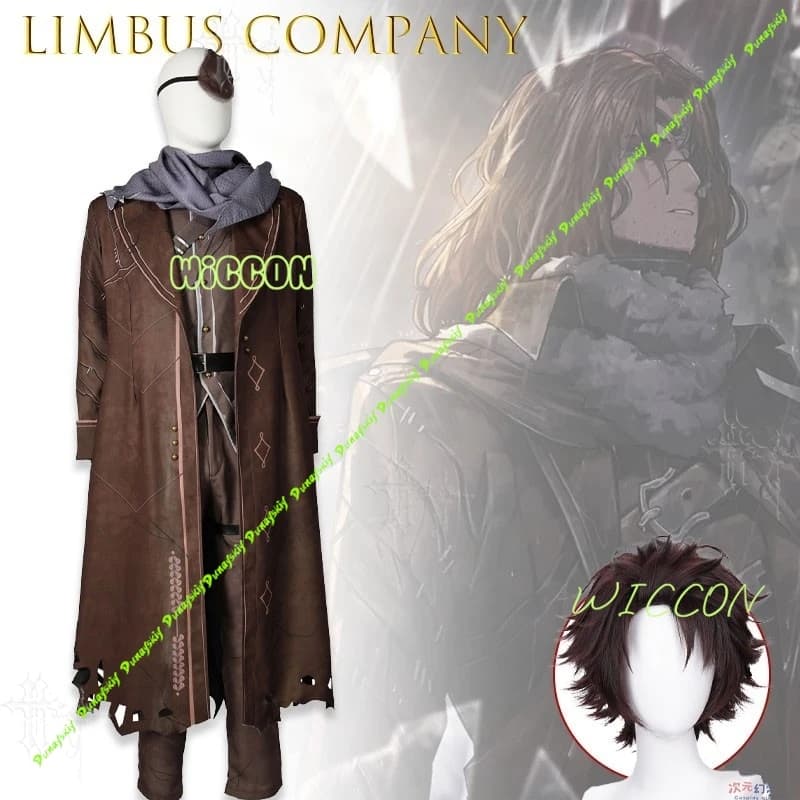 Vox Cosplay Costume Wig Limbus Company Anime Game Character Full Set Outfit For Men The Wild Hunt Heathcliff Halloween Party