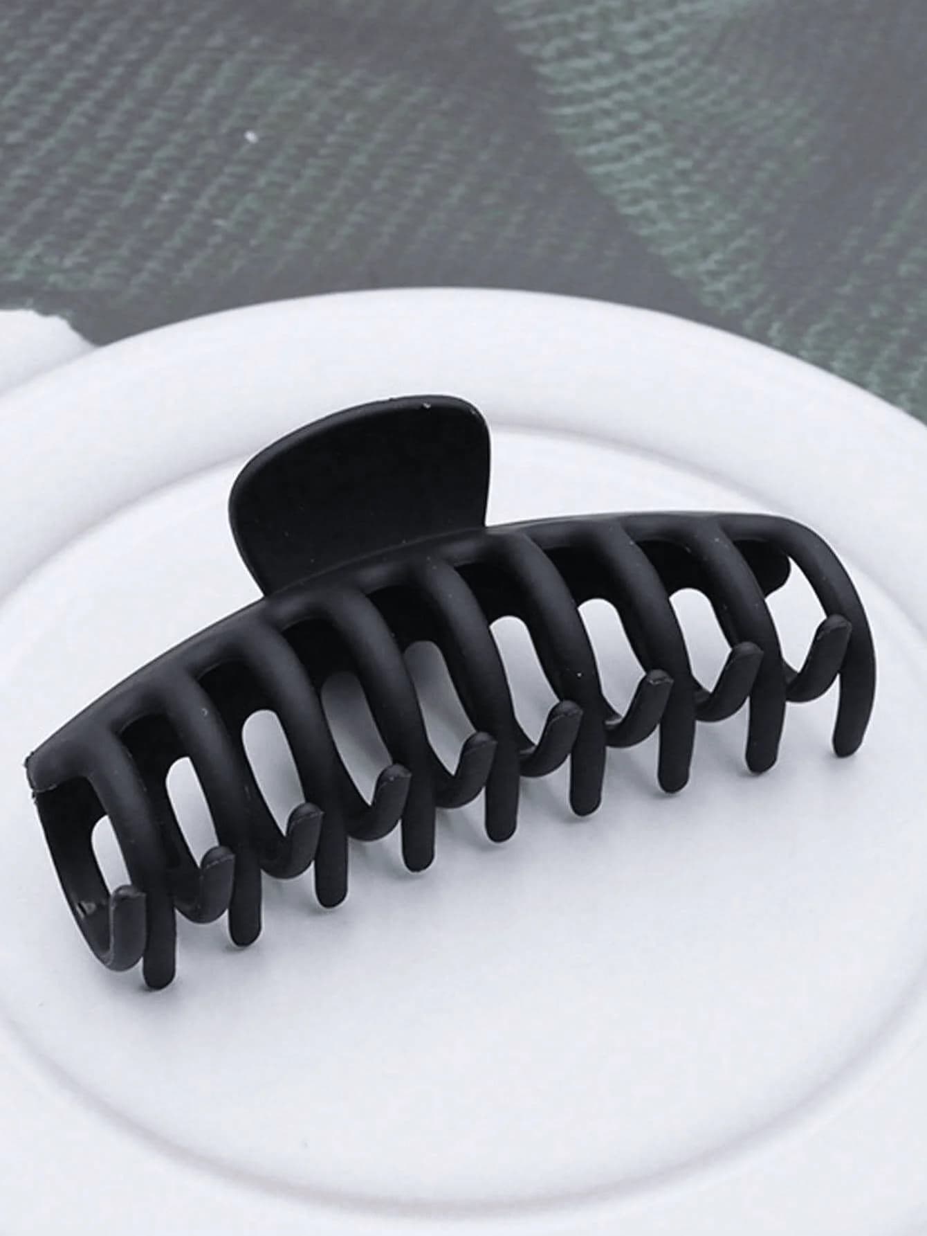 Fermaglio per capelli a forma di artiglio grande, nero, per donna, con tenuta forte, accessorio di moda
