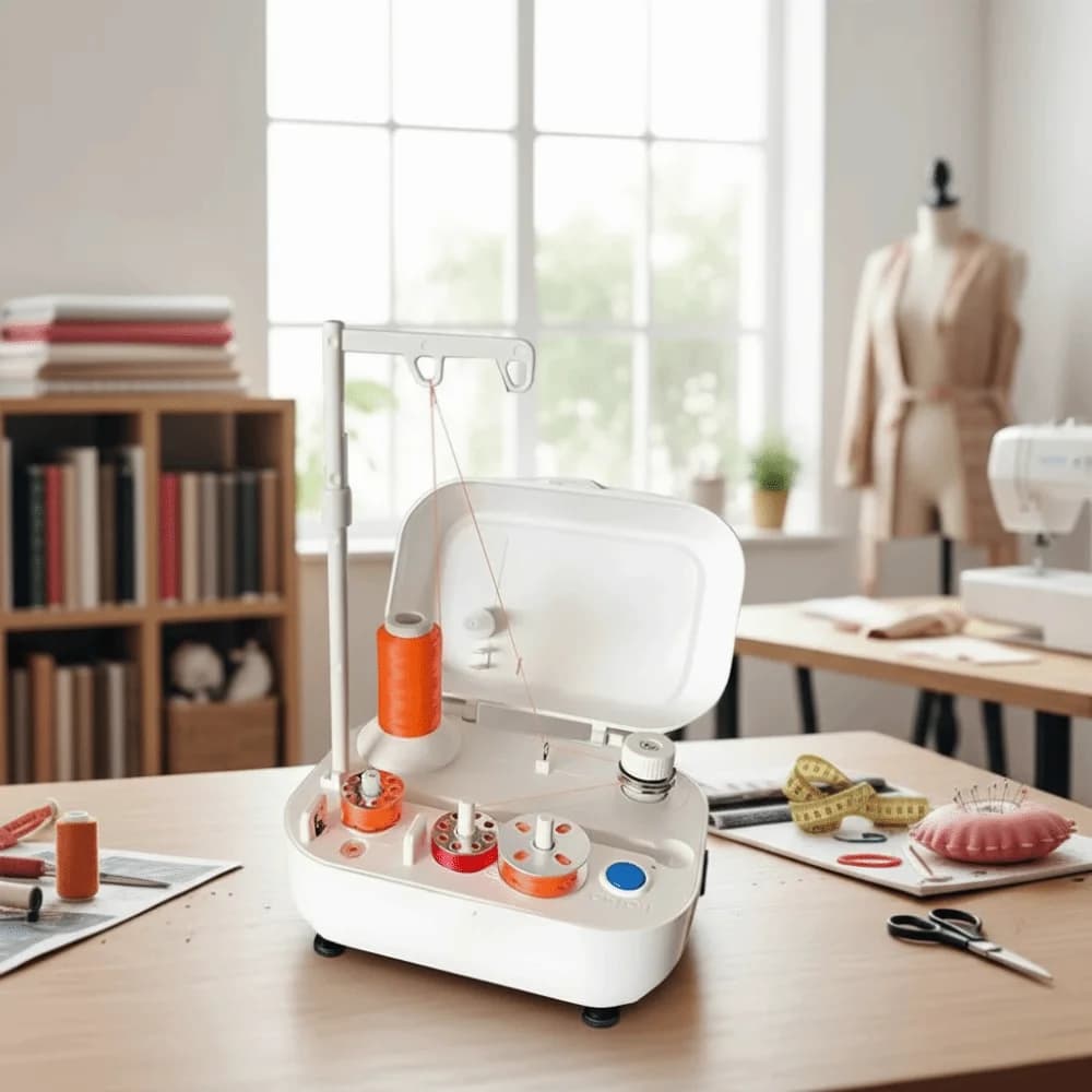 Auto Stop Sensor Automatic Bobbin Winder Infrared Control Large Spool Thread Holder Electric Bobbin Winder Machine Portable