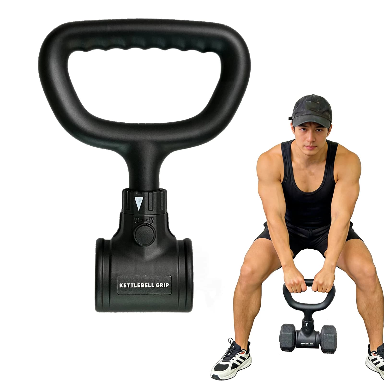 Convertitore regolabile da manubrio a kettlebell – Accessorio per allenamento di forza per la palestra di casa