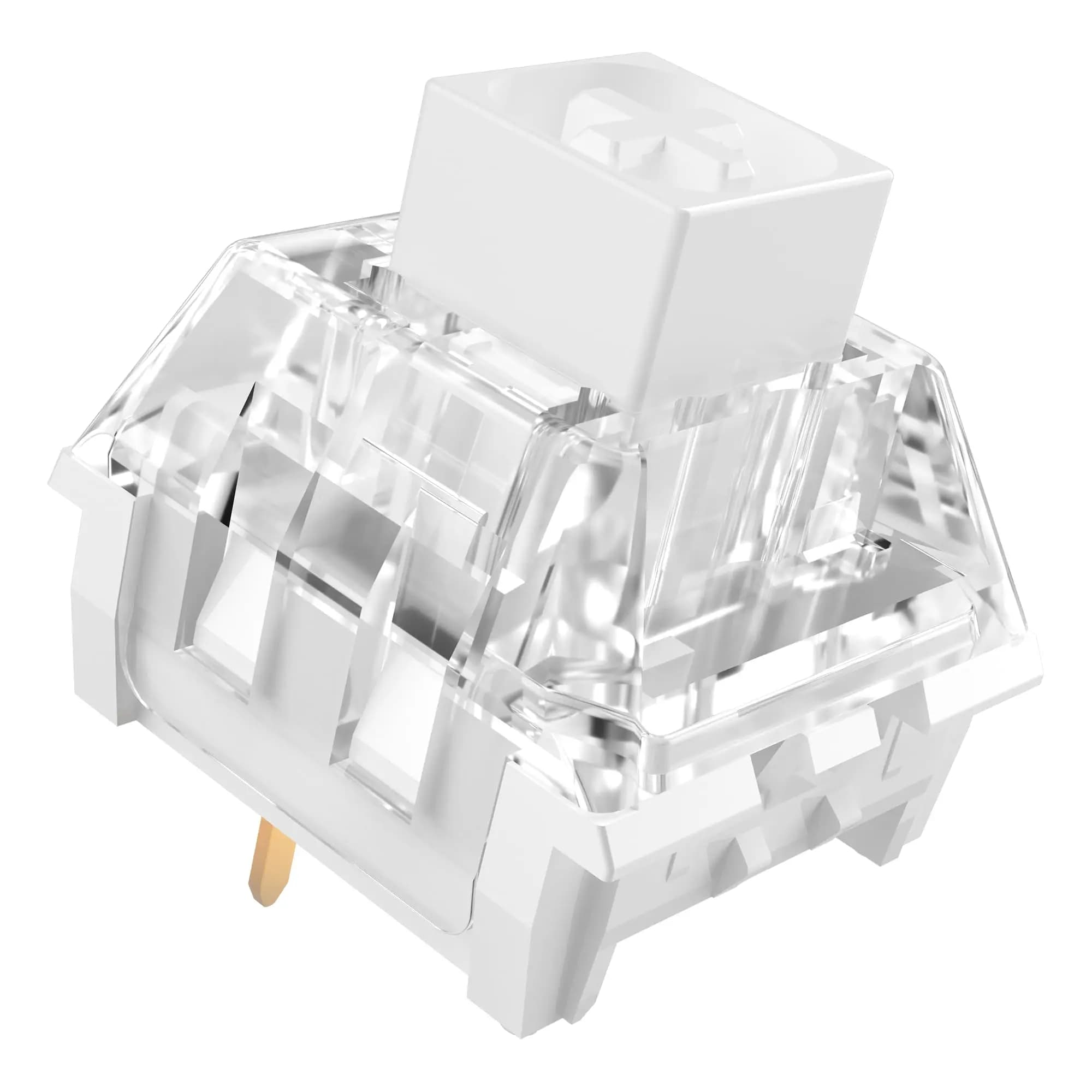 Keyboard Switches KBDiy & Kailh Box White, 3 Pin Switch 45gf Clicky Pre-Lubrified Waterproof for Gaming Keyboard Kit