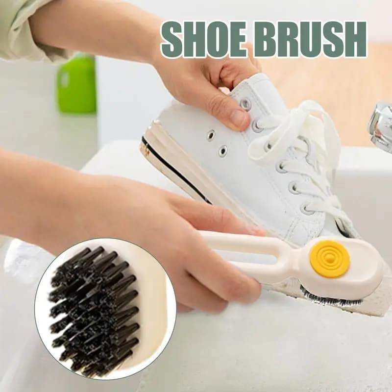 1pc multifunzione automatico punti spazzola per scarpe capelli morbidi pressione manuale foro per appendere adatto per abbigliamento maniglie in plastica per tappeti