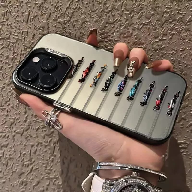 Custodia per telefono di lusso con motivo Formula Racing per iPhone 17 Air 16 Pro Max 15 14 Plus 13, cover posteriore in silicone antiurto di lusso