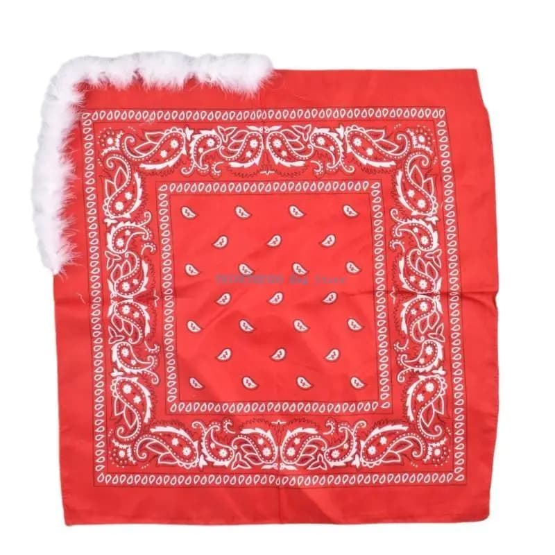 340D Lightweight Paisleys Square Headband Punk Girl Taking Photo Adjustable Headscarf