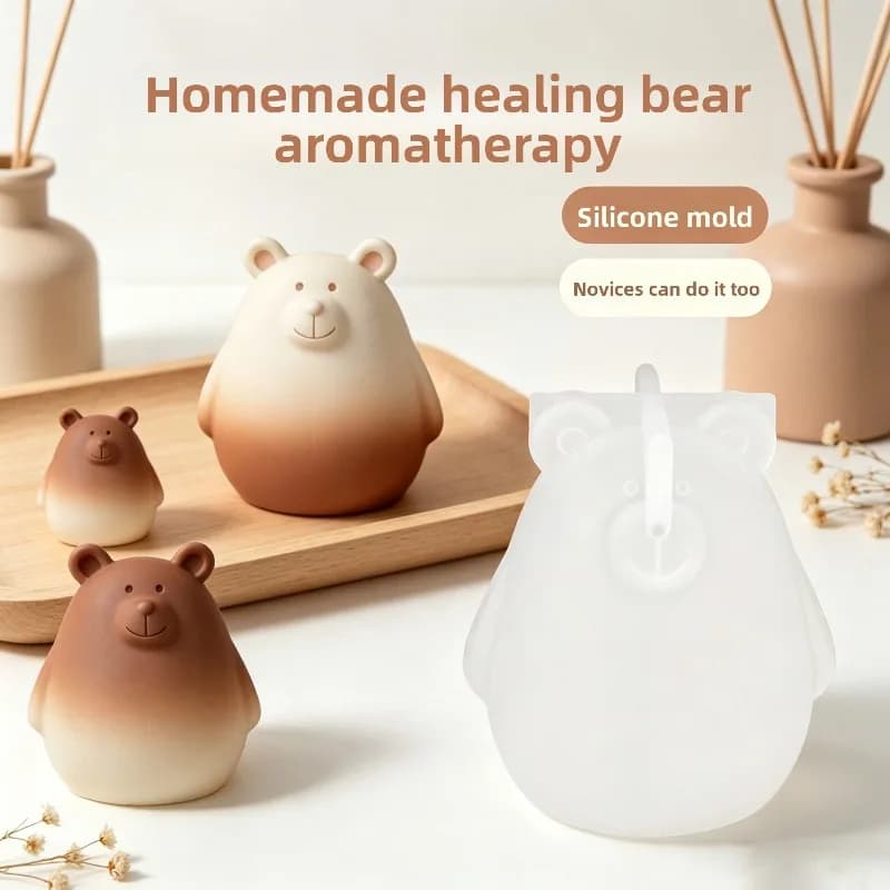 Diy Crystal Epoxy Resin Mold - 3d Bear Resin Jewelry Ornament Mirror Silicone Mold