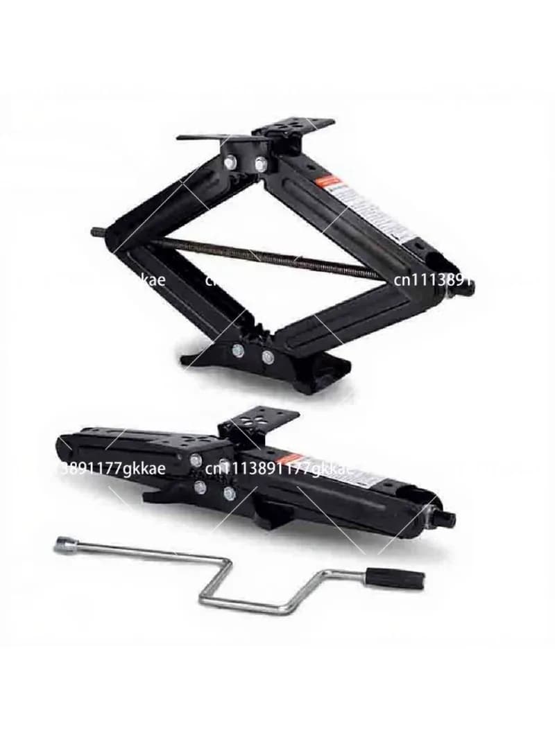 2pcs 5000lb RV Camper Scissor Leveling Jacks Trailer Stabilizer with Handle Corner Steady Caravan Accessories