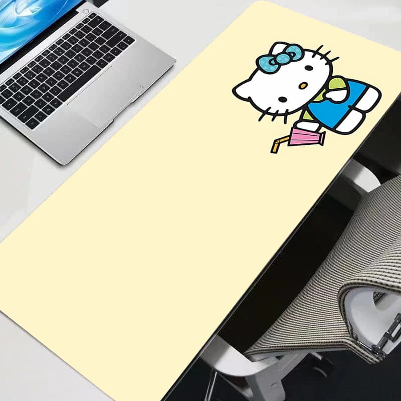 Tappetino per mouse grande XXL per gamer, Hello Kitty, tappetino per tastiera e mouse, tappeto in gomma, tapis souris, resistente, per gaming, notebook.
