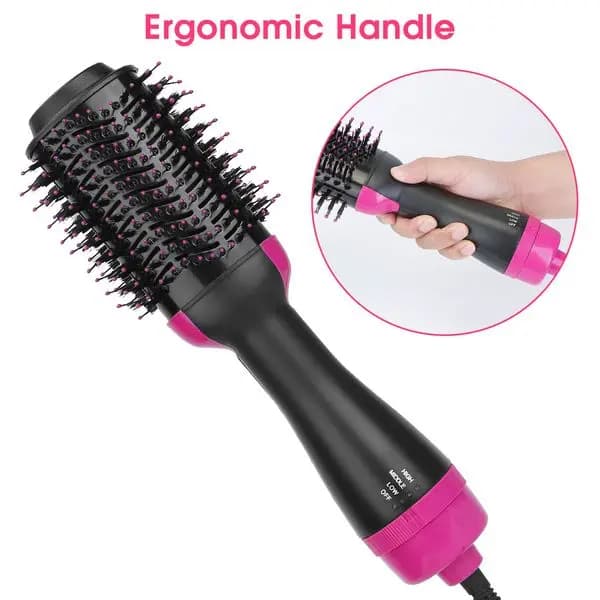 Brush Hair dryer 4 in 1, Spray brush and Hair dryer to smooth, curl and dry