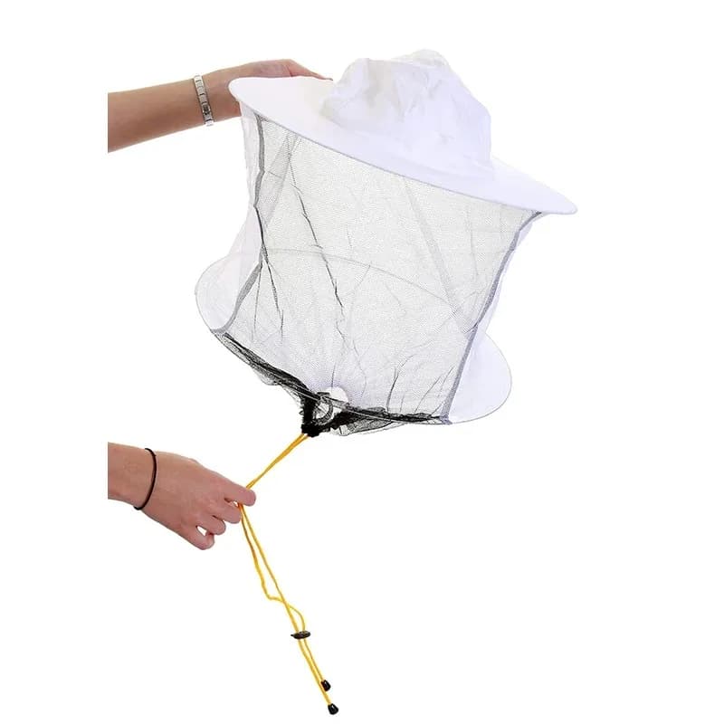 Cappello da Apicoltore con Doppio Velo in Rete - Casco Traspirante per Ispezione Arnia, Protezione Professionale Anti-Puntura per la Testa