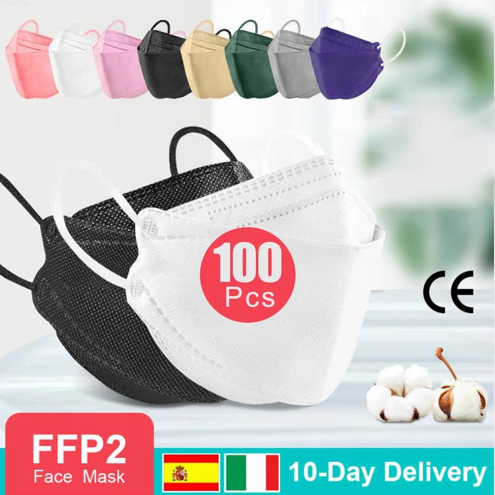 Masks ffp2 kn95 face mask mascarillas face black gesichtsmaske fpp2 mask approved sword mascara fish masks 10/50/100 pieces