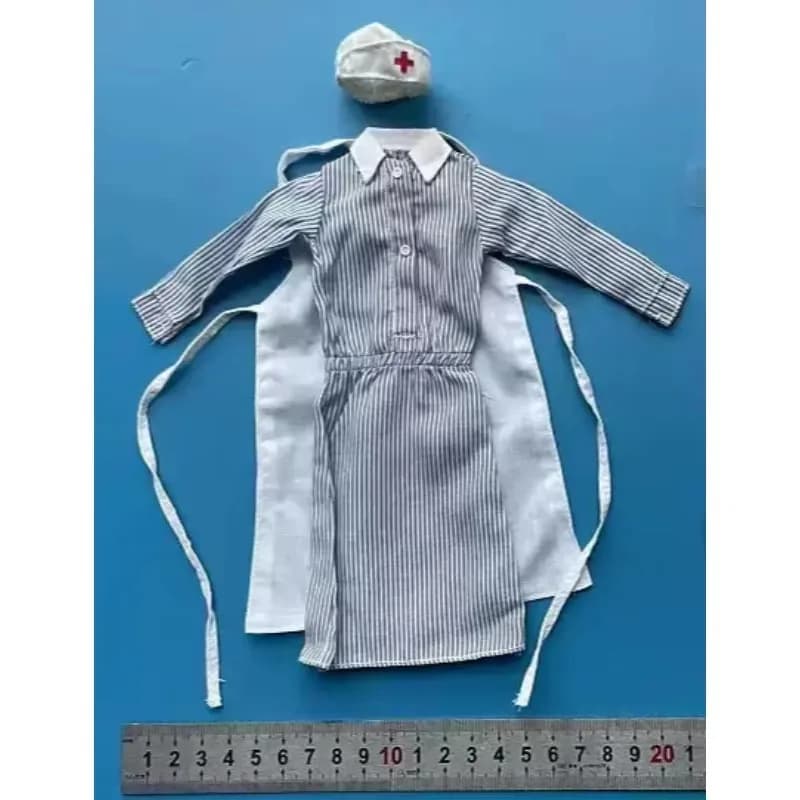1/6 Bilancia Seconda Guerra Mondiale Soldato Tedesco Infermiera Uniforme Cappello Grembiule Vestito Vestiti Set Modello per 12 ''Action Figure Doll Accessorio FAI DA TE