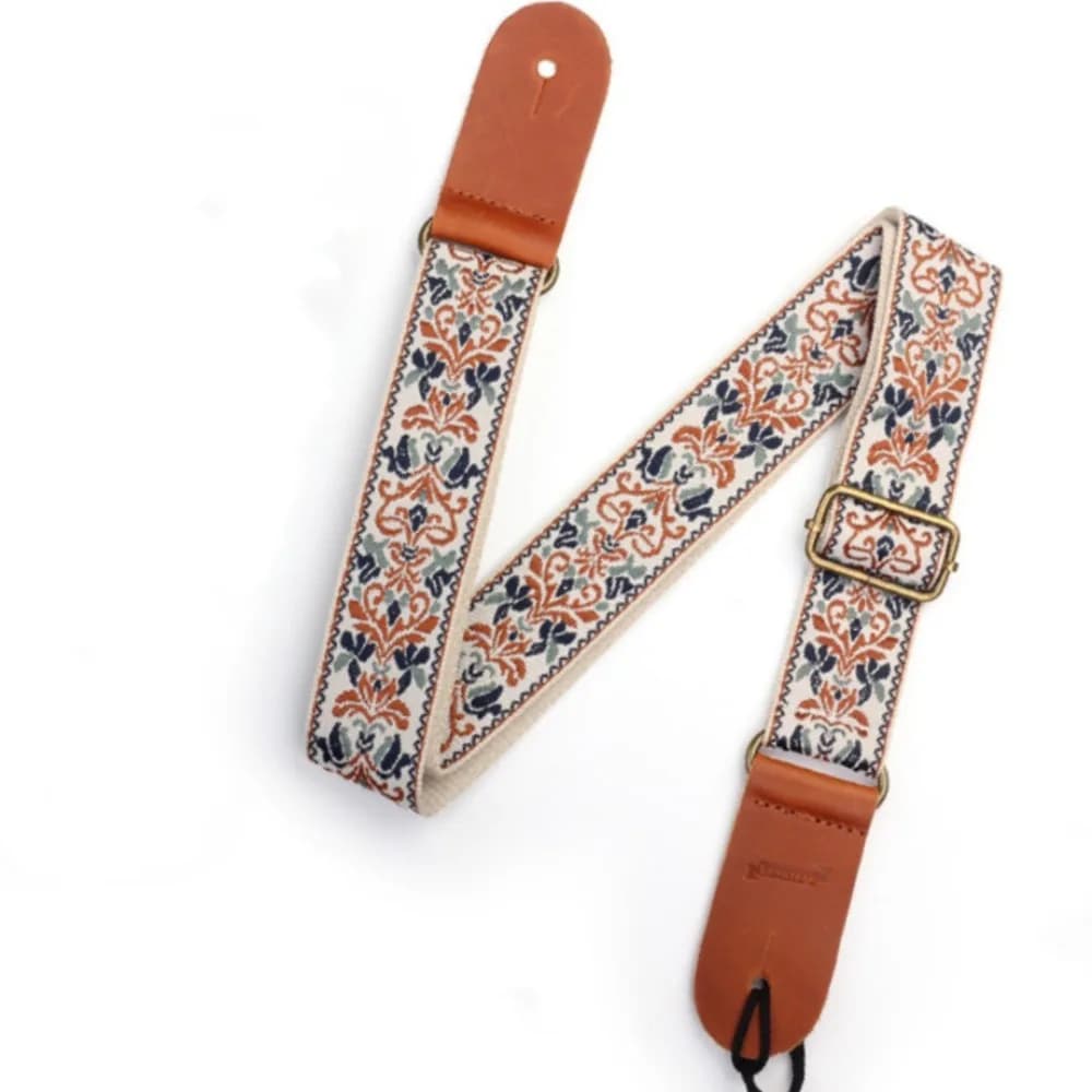 Bohemian Style Ukulele Strap Handmade Look Adjustable Guitar Strap 77-134cm Belt Design Small Guitar Strap For Guitar Player