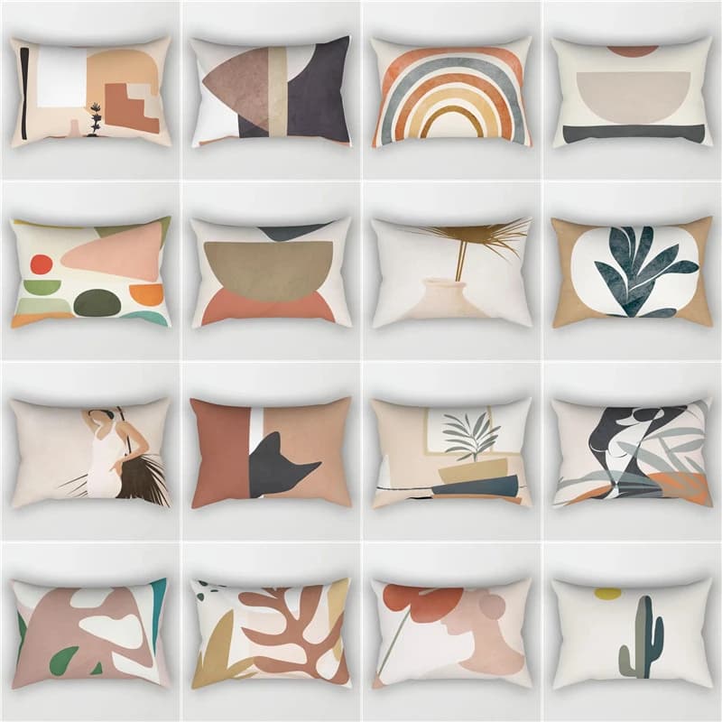 Nordic New Abstract cuscino lombare 30x50cm 40x6 0cm/12x20in 16x24in stampa cuscino camera da letto comodino federa