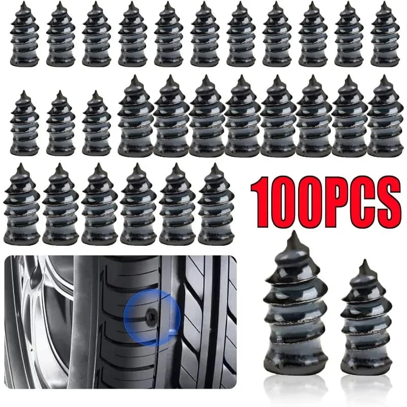 10/500 Pezzi Chiodi per Riparazione Pneumatici per Auto, Moto, Scooter, Bici, Set di Chiodi in Gomma e Metallo per Riparazione Pneumatici, Accessori Auto