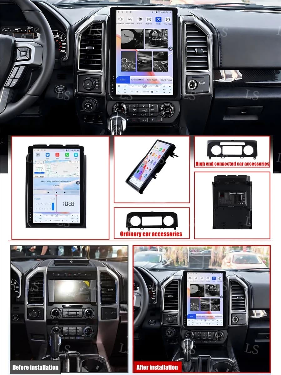 14.5 pollici Android 8 + 128GB Per Ford F150 Raptor 2009-2014 Auto GPS di Navigazione Lettore Multimediale Radio Nastro unità principale