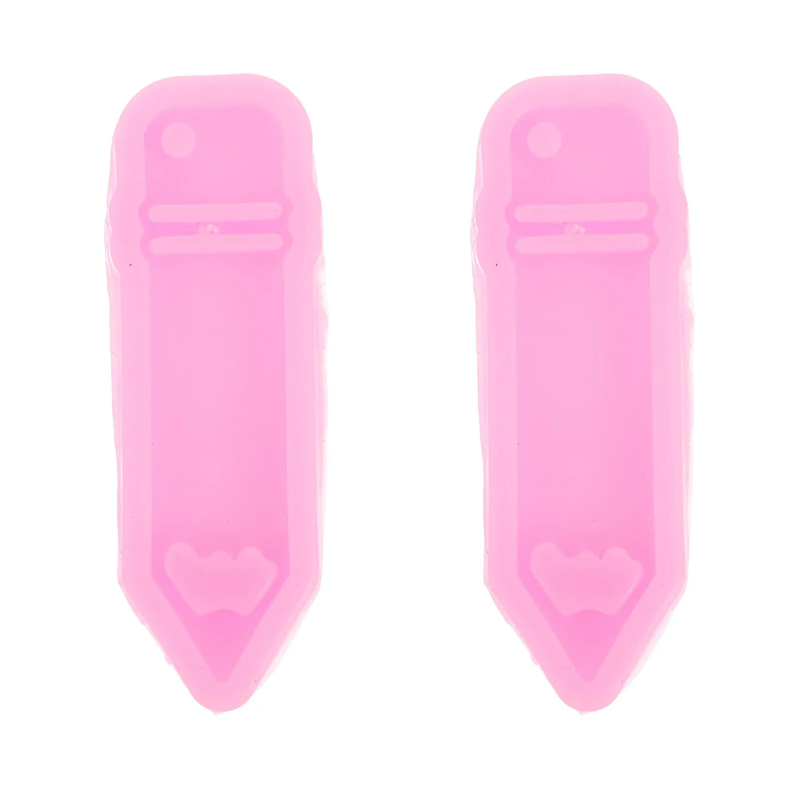 2 Pezzi Stampo in Silicone Flessibile Premium per Ciondoli Portachiavi Fai da Te, Facile da Pulire, Inodore, Leggero, Stampo Inverso per Resina Epossidica