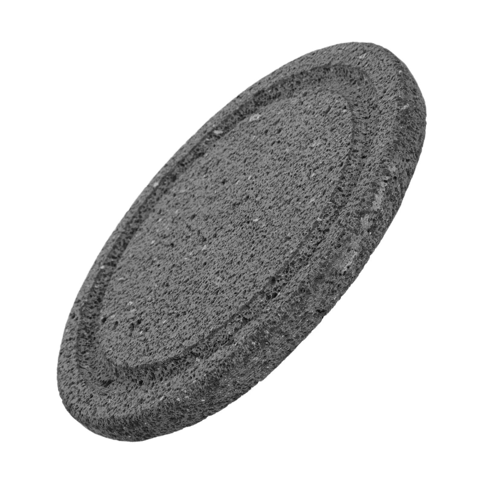 Volcanic Rock Cooking Stone Korean Bbq Grill Plate 6.7x6.7x0.6in Tabletop Stone Grill Slot Steak Vegetable Pizza Cooking Rock