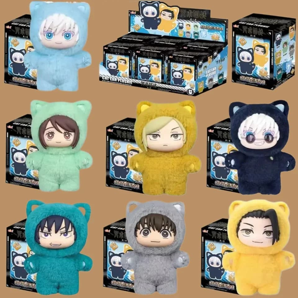 # # Jujutsu Kaisen Box Blind, Modellino di Personaggio Anime, Serie Gatto di Peluche, Satoru Suguru Shoko Toji, Regalo Decorativo per Bambini