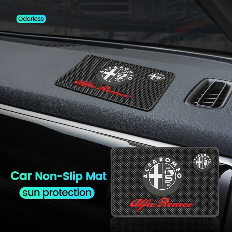 Tappetino antiscivolo per auto Tappetino antiscivolo per cruscotto interno in silicone per auto per Alfa Romeo Giulia Stelvio MiTo Giulietta