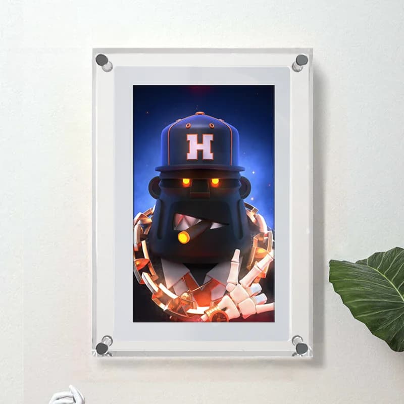 Clear crystal video infinite objects Frame Photo Lcd alimentato a batteria 7 pollici Digital Art cornice acrilica